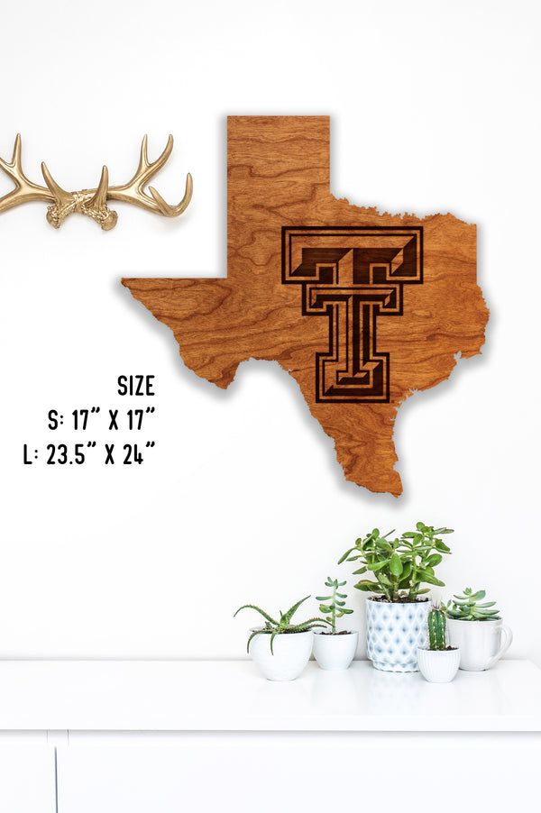Texas Tech Wall Hanging TT on State