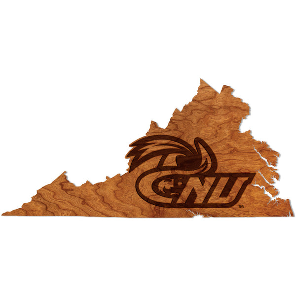 Christopher Newport University CNU Secalt on Virginia Outline   Wall Hanging