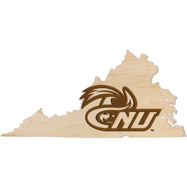 Christopher Newport University CNU Secalt on Virginia Outline   Wall Hanging