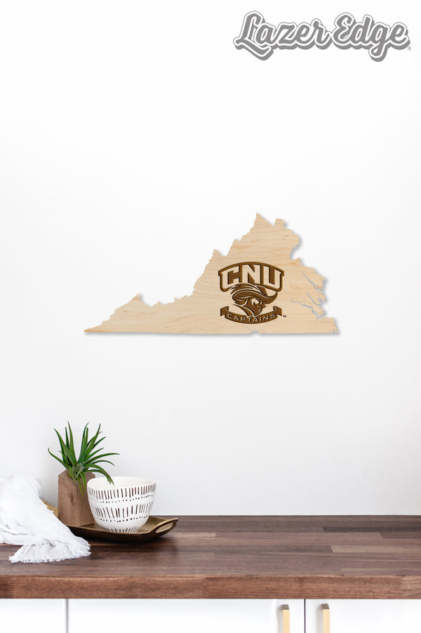 Christopher Newport University Wall Hanging Christopher Newport CNU Captains on Outline Standard