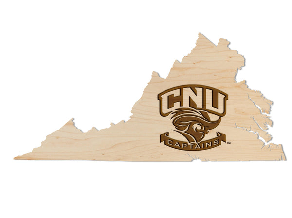 Christopher Newport University Wall Hanging Christopher Newport CNU Captains on Outline Standard