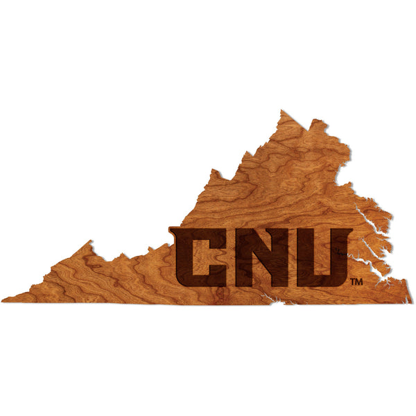 Christopher Newport University CNU Letters on Virginia Outline   Wall Hanging
