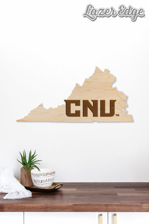 Christopher Newport University Wall Hanging Christopher Newport CNU Letters on Outline