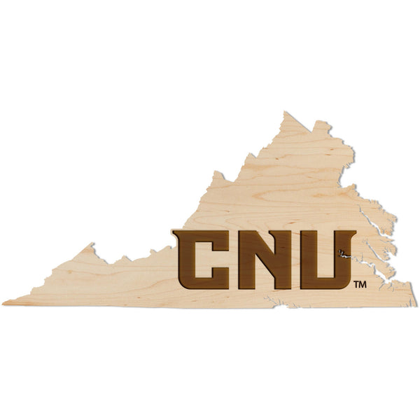 Christopher Newport University CNU Letters on Virginia Outline   Wall Hanging