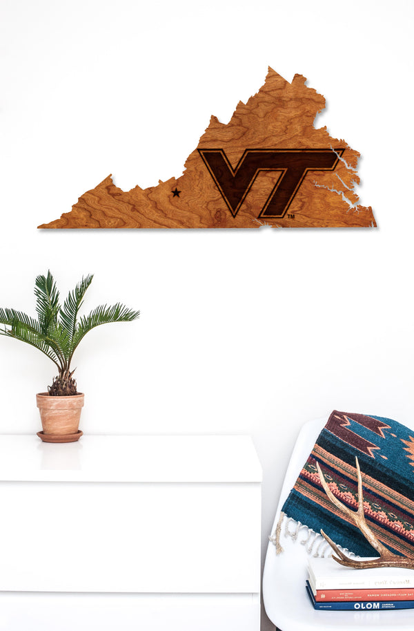 Virginia Tech Wall Hanging VT on State