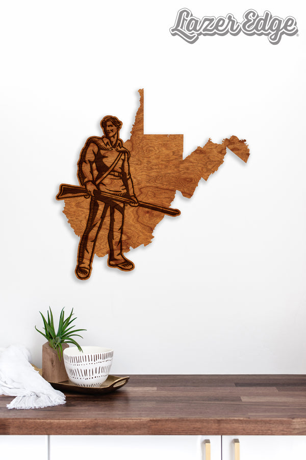 West Virginia Wall Hanging Mountaineer on State