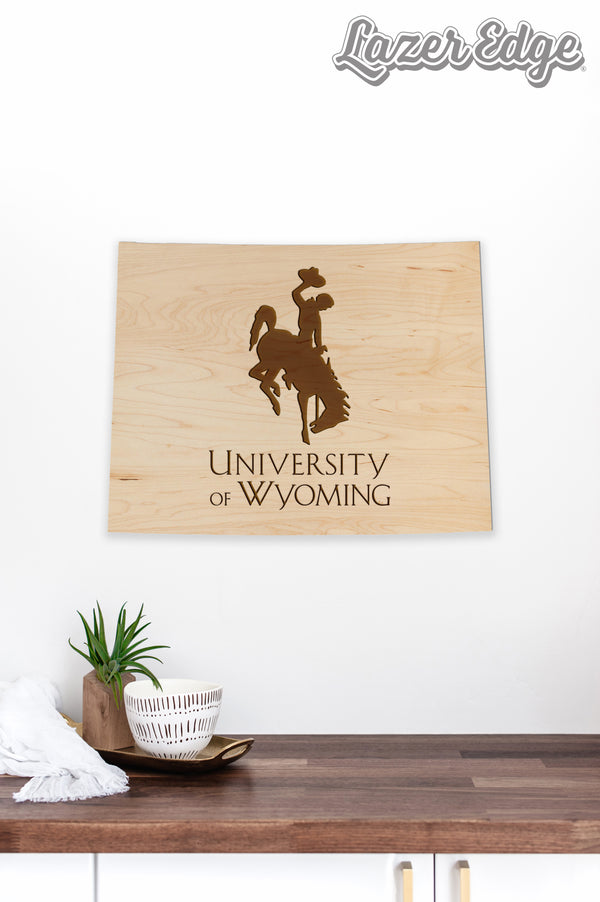 Wyoming Wall Hanging Stacked on State