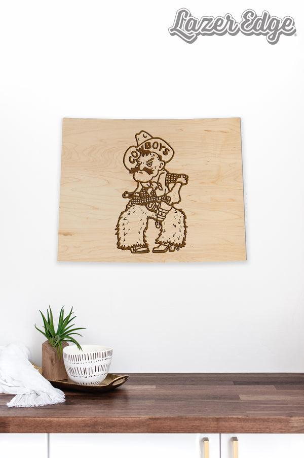Wyoming Wall Hanging Pistol Pete on State