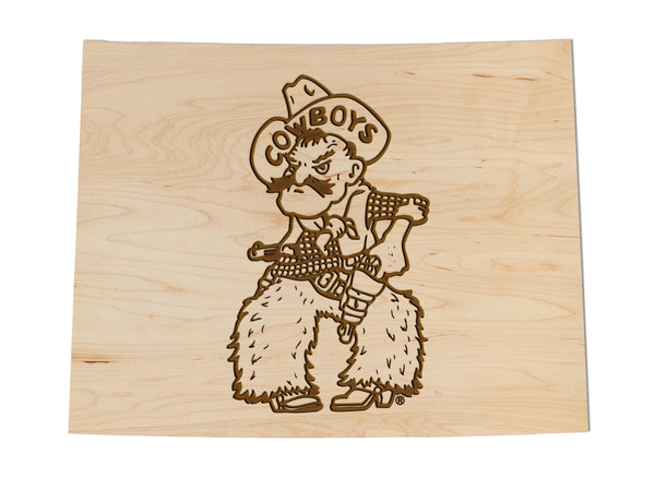 Wyoming Wall Hanging Pistol Pete on State