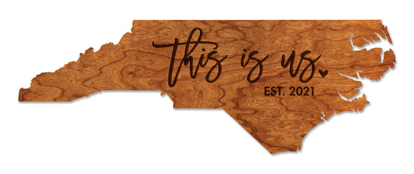 State Map Wall Hanging Revise Wedding This is Us Custom Established Date X