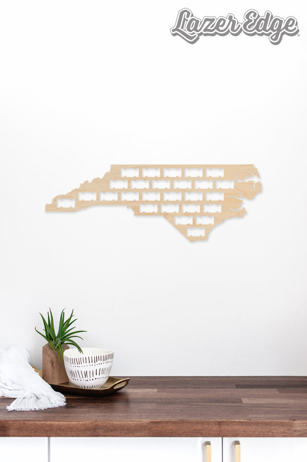 State Map Wall Hanging Wine Cork NC