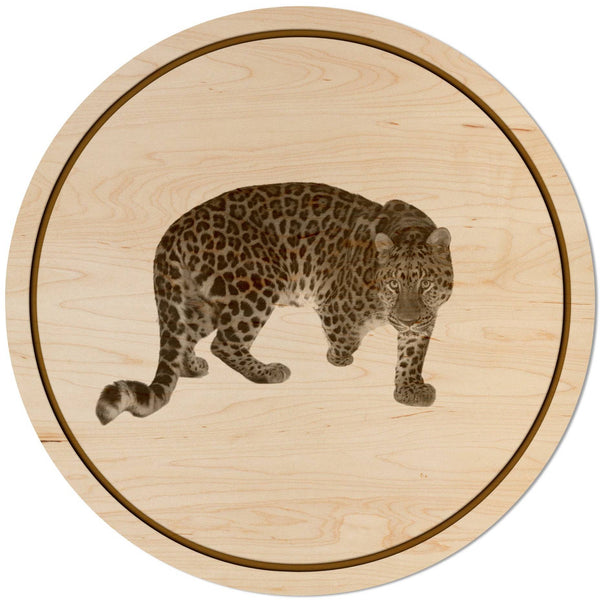 African Animals Coaster (Multiple Designs Available) Coaster Shop LazerEdge Leopard Maple 
