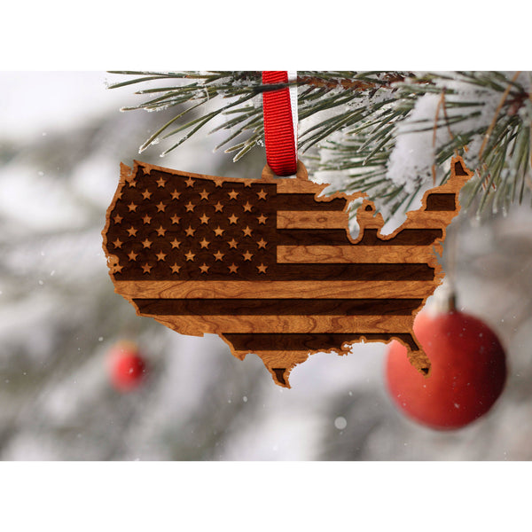 American Flag Ornament Ornament Shop LazerEdge 