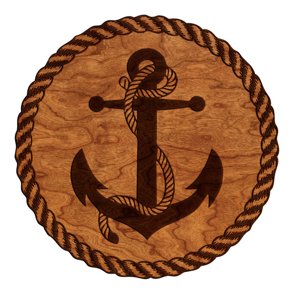 Anchor Wood Coaster Coaster LazerEdge Cherry 