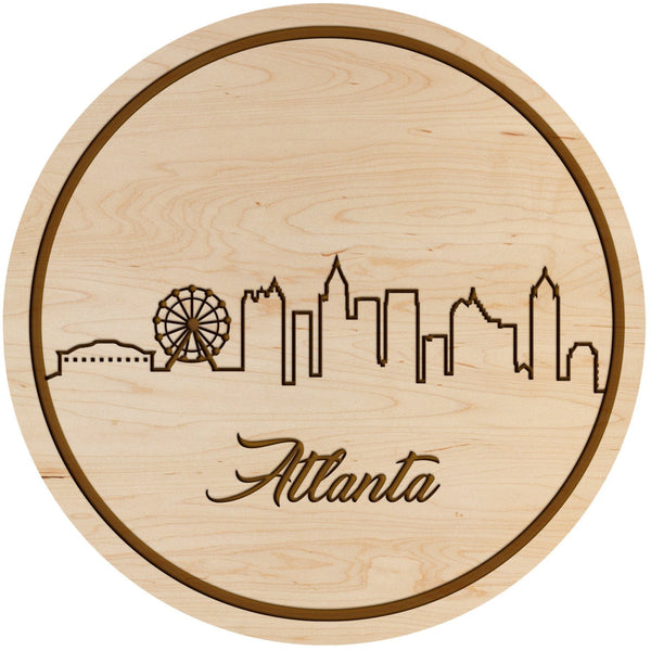 Atlanta Skyline Coaster Coaster Shop LazerEdge Maple 