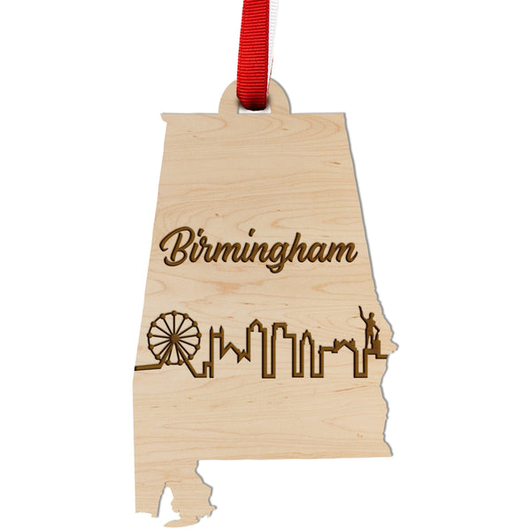 Birmingham Skyline Ornament Ornament LazerEdge Maple 