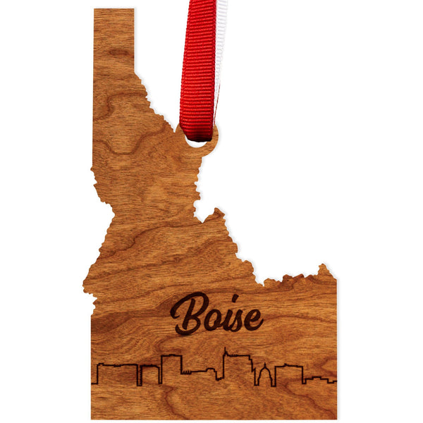 Boise Skyline Ornament Ornament LazerEdge Cherry 