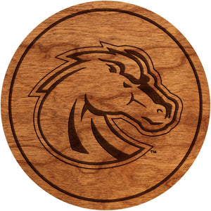 Boise State Broncos Coaster "Bronco Head" Coaster LazerEdge Cherry 