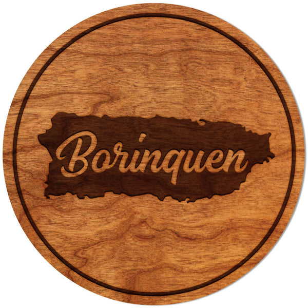 Borinquen, Puerto Rico Coaster Coaster LazerEdge Cherry 