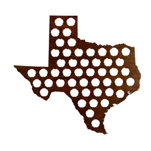 Bottle Cap Map - TX Wall Hanging LazerEdge 