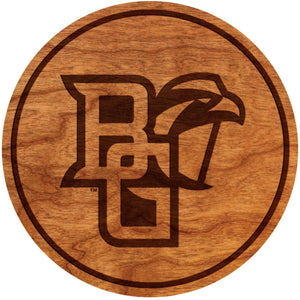 Bowling Green Falcons Coaster "BG with Falcon" Coaster LazerEdge Cherry 