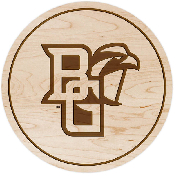 Bowling Green Falcons Coaster "BG with Falcon" Coaster LazerEdge Maple 