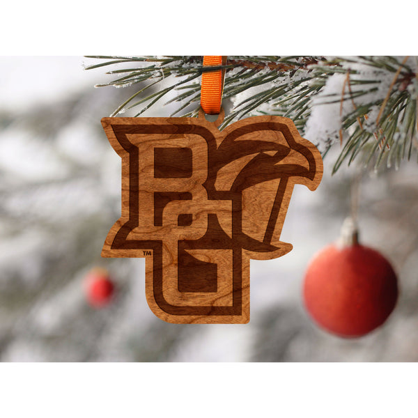 Bowling Green State University - Ornament - Logo Cutout - BG with Falcon Ornament LazerEdge 