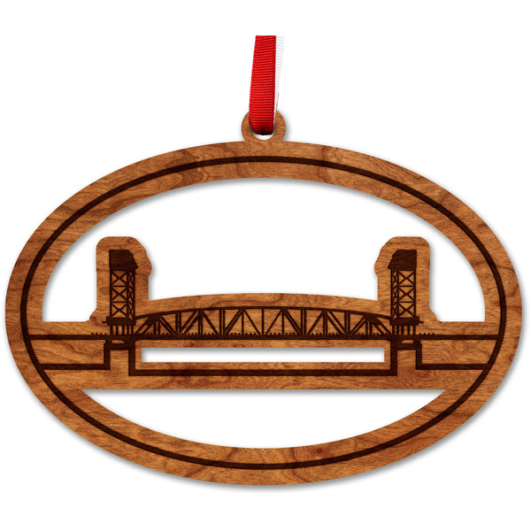 Cape Fear Memorial Bridge Ornaments Ornament LazerEdge Cherry 