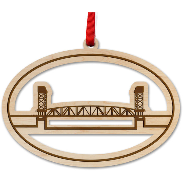 Cape Fear Memorial Bridge Ornaments Ornament LazerEdge Maple 