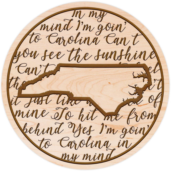 "Carolina In My Mind" North Carolina Coaster Coaster LazerEdge Maple 