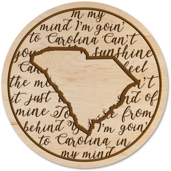 "Carolina In My Mind" South Carolina Coaster Coaster LazerEdge Maple 