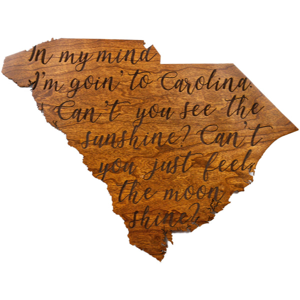 "Carolina In My Mind" South Carolina Wall Hanging Wall Hanging LazerEdge Standard 