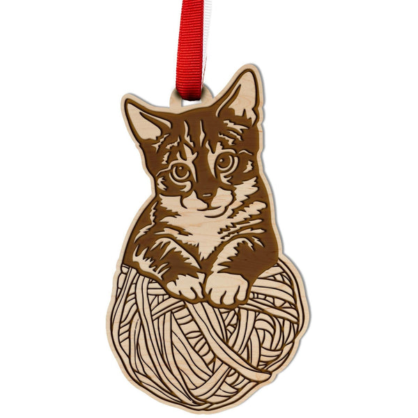 Cats - Ornament Ornament LazerEdge Maple Dark 