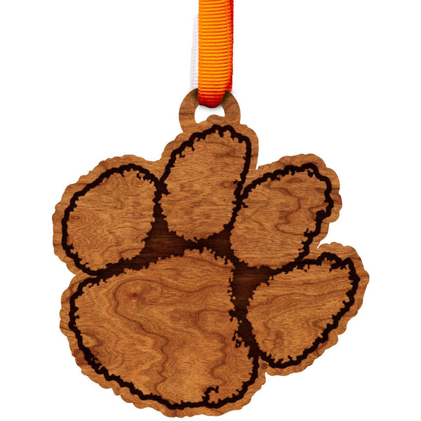 Clemson - Ornament - Tiger Paw Logo Cutout Ornament LazerEdge 