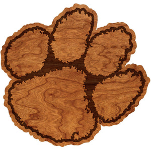 Clemson - Wall Hanging - Logo - Tiger Paw Cutout Wall Hanging LazerEdge Standard 