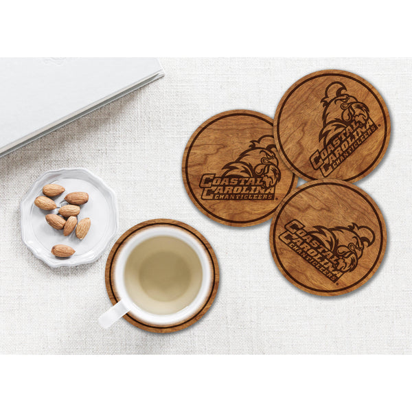 Coastal Carolina Chanticleers Coaster Name With Masot Coaster LazerEdge 