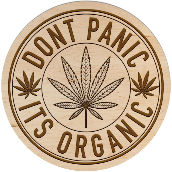 Coaster - Hemp Shop LazerEdge Maple Don't Panic 