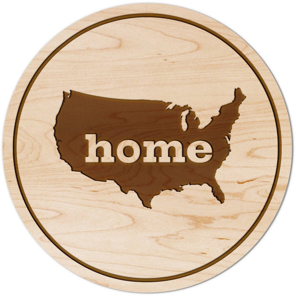 Coaster - "Home" - USA Coaster Shop LazerEdge Maple 