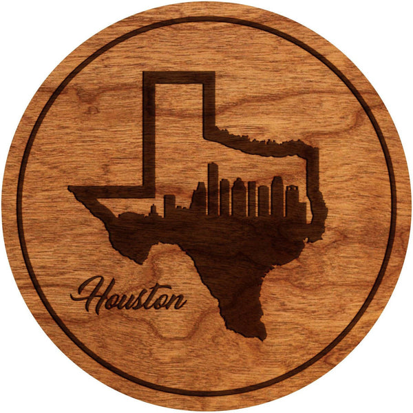 Coaster - Houston, Texas Skyline Coaster LazerEdge Cherry 