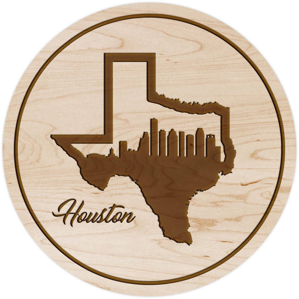 Coaster - Houston, Texas Skyline Coaster LazerEdge Maple 