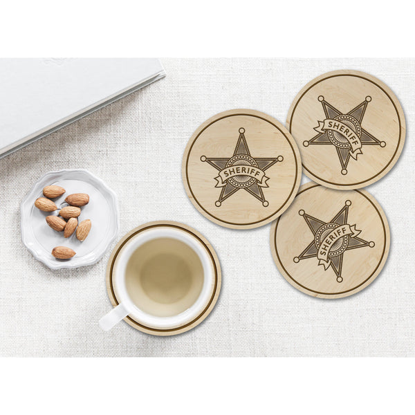 Sheriff Coasters Coaster Shop LazerEdge 