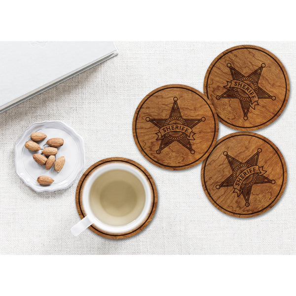 Sheriff Coasters Coaster Shop LazerEdge 