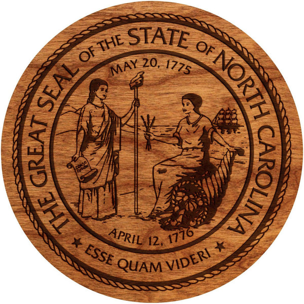 Coaster State Seal - NC Coaster LazerEdge Cherry 