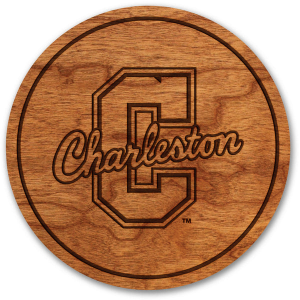 College of Charleston "C" Coaster Coaster LazerEdge Cherry 
