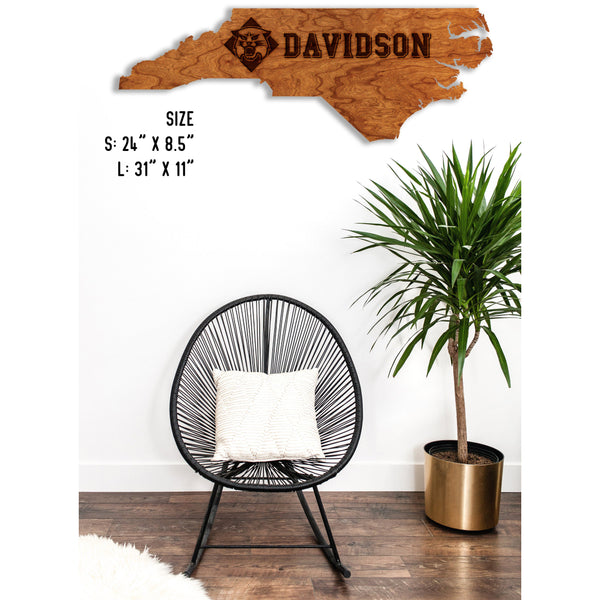 Davidson College - Wall Hanging - Crafted from Cherry or Maple Wood Wall Hanging Shop LazerEdge 