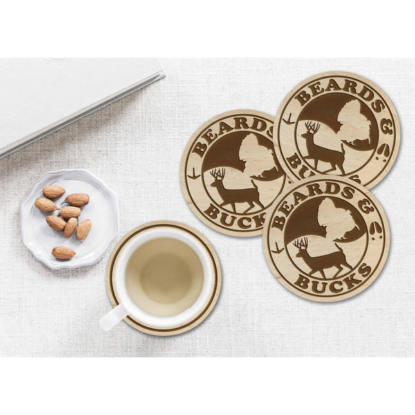 Deer Hunting Coaster - Beards & Bucks Coaster Shop LazerEdge 