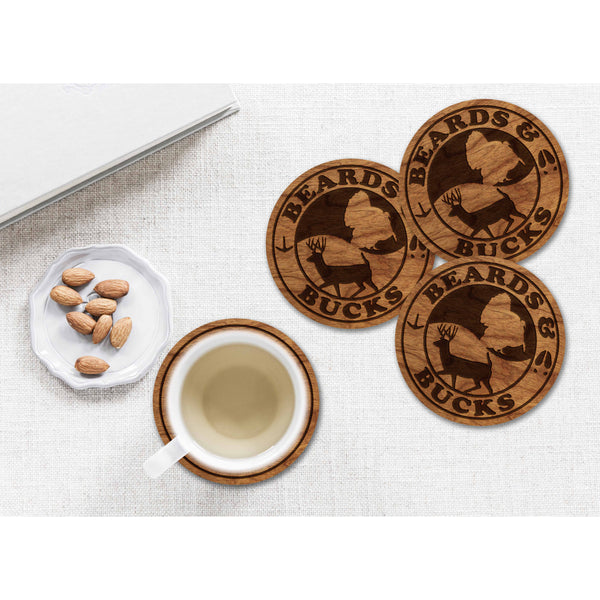 Deer Hunting Coaster - Beards & Bucks Coaster Shop LazerEdge 