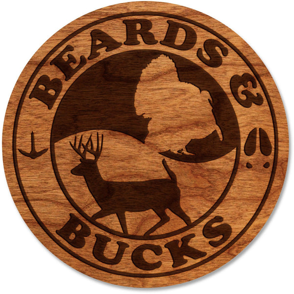 Deer Hunting Coaster - Beards & Bucks Coaster Shop LazerEdge Cherry 