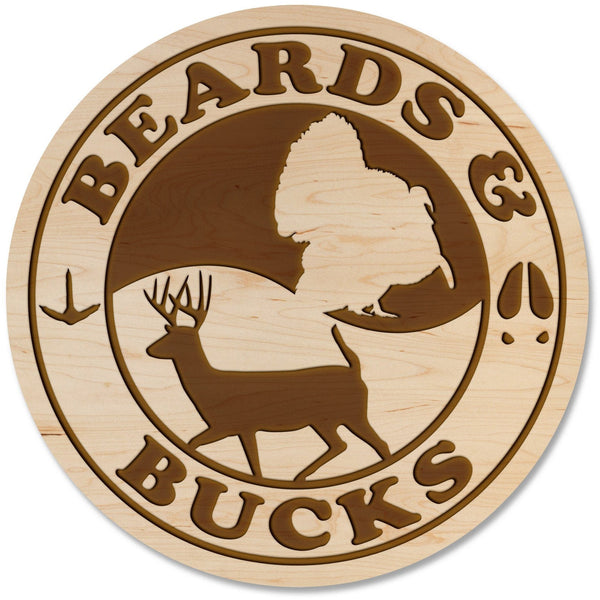 Deer Hunting Coaster - Beards & Bucks Coaster Shop LazerEdge Maple 