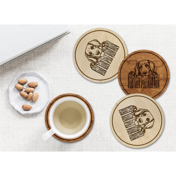 Dog Coaster (Multiple Dog Breeds Available) Coaster Shop LazerEdge Cherry Australian Shepherd 